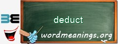WordMeaning blackboard for deduct
